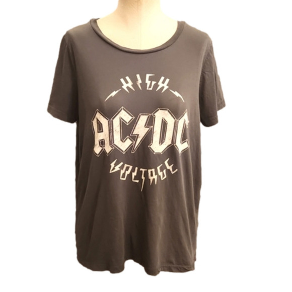 ACDC Tops - Nwot Womens ACDC High Voltage gray tee size Large by ACDC